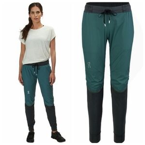 On Running Running Pant Hiking Travel Gorpcore Small Green/Charcoal Jogger
